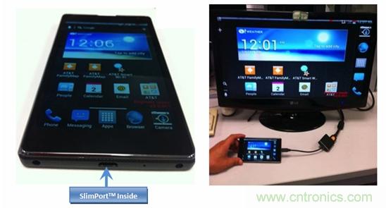 采用SlimPort接口技術(shù)的新一代Google Nexus手機(jī)樣機(jī)。