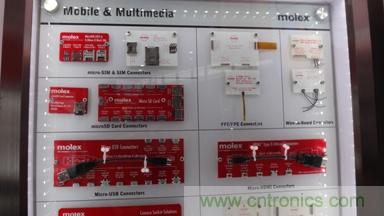 Molex MicroSIM、MicroSD、MicroUSB和MicroHDMI連接器