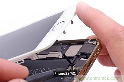 土豪金iPhone 5S拆解：內(nèi)部結(jié)構(gòu)升級(jí)，維修難度增加