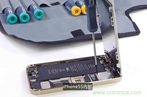 土豪金iPhone 5S拆解：內(nèi)部結(jié)構(gòu)升級(jí)，維修難度增加