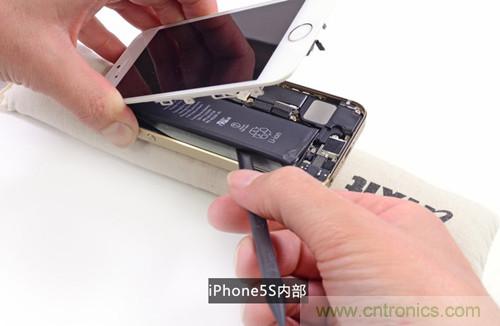 土豪金iPhone 5S拆解：內(nèi)部結(jié)構(gòu)升級(jí)，維修難度增加