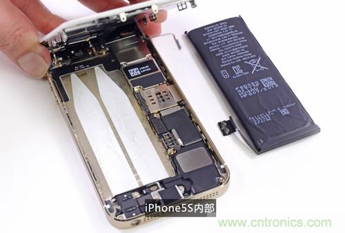 土豪金iPhone 5S拆解：內(nèi)部結(jié)構(gòu)升級(jí)，維修難度增加