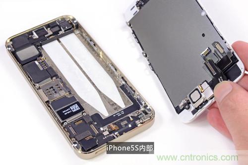 土豪金iPhone 5S拆解：內(nèi)部結(jié)構(gòu)升級(jí)，維修難度增加