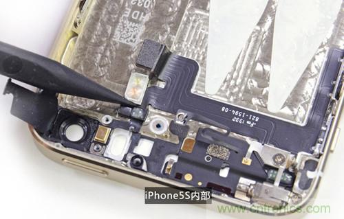 土豪金iPhone 5S拆解：內(nèi)部結(jié)構(gòu)升級(jí)，維修難度增加