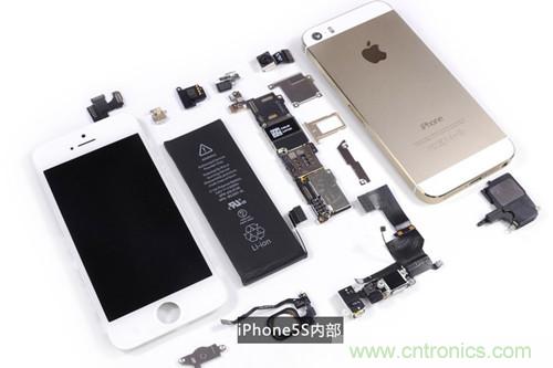 土豪金iPhone 5S拆解：內(nèi)部結(jié)構(gòu)升級(jí)，維修難度增加