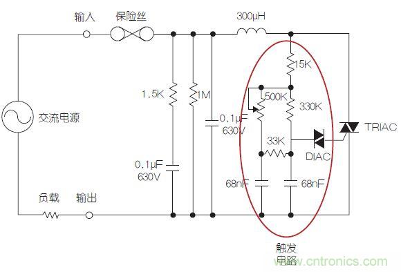 圖1：典型的調光器原理圖