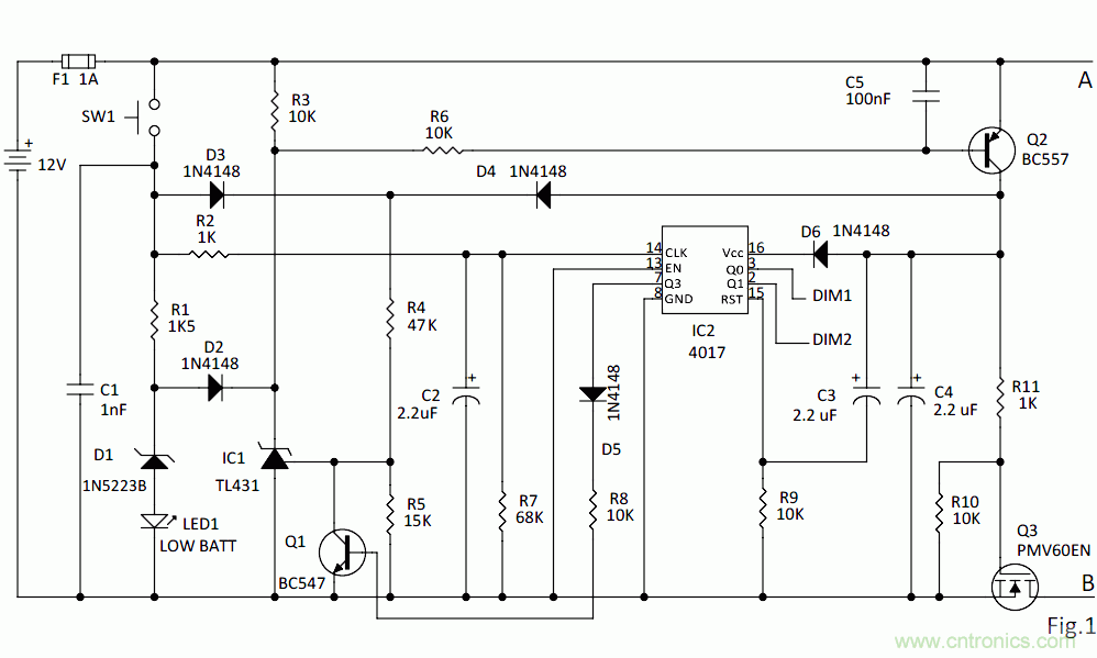 多級(jí)亮度LED控制器在關(guān)斷狀態(tài)下電流為零