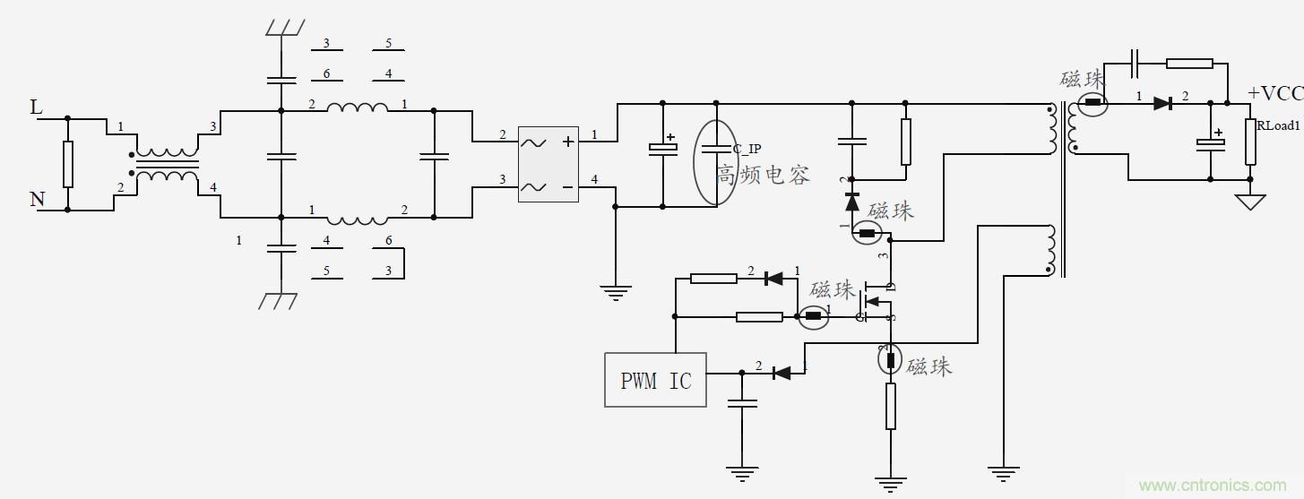 如何改善開關(guān)電源電路的EMI特性？