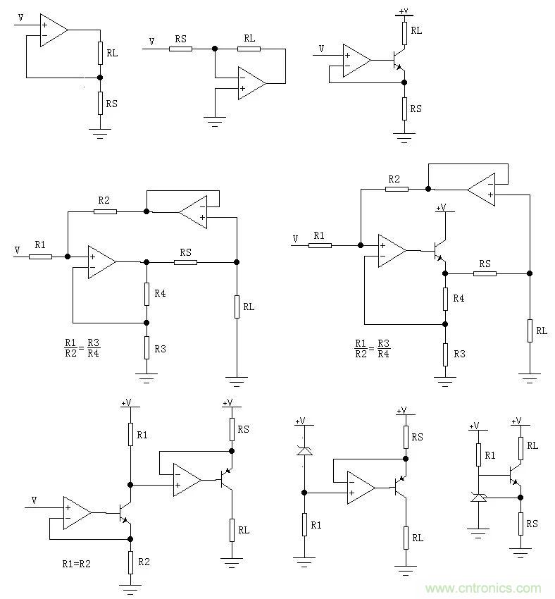 三極管和運放構(gòu)成的幾種恒流源電路分析