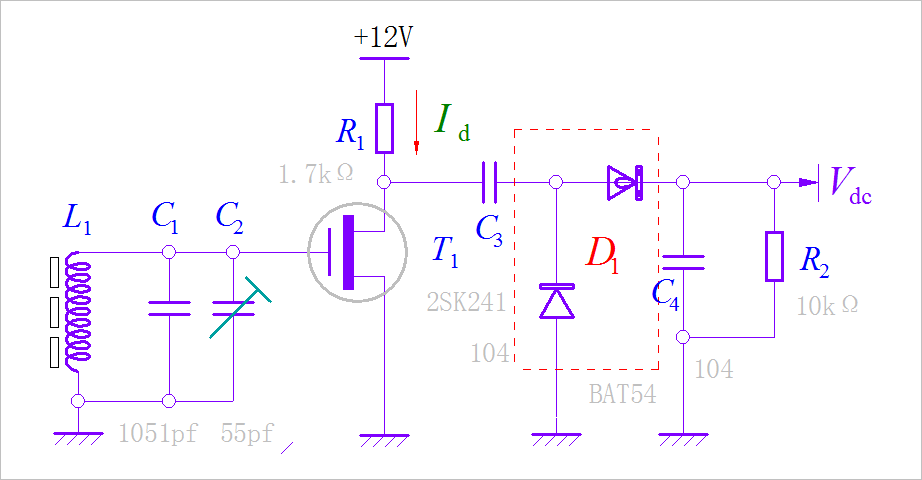 基于2SK241的導(dǎo)航150kHz信號(hào)的高頻放大檢波