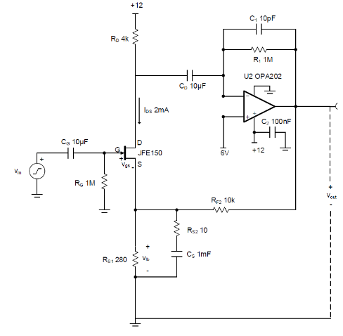 如何使用分立式 JFET 放大低噪聲電路中的小信號(hào)？