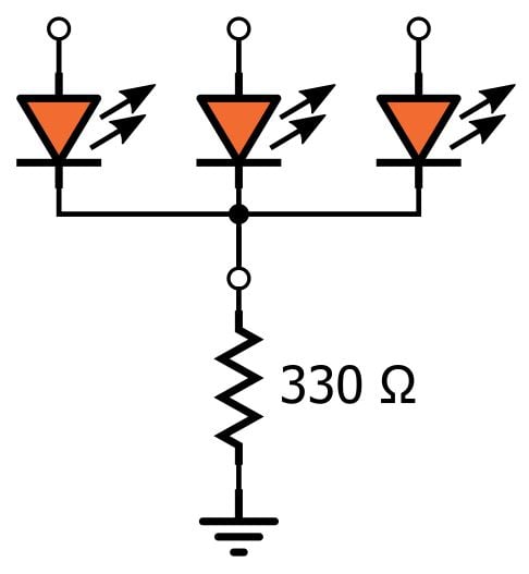 LED 陣列：一個電阻器還是多個？